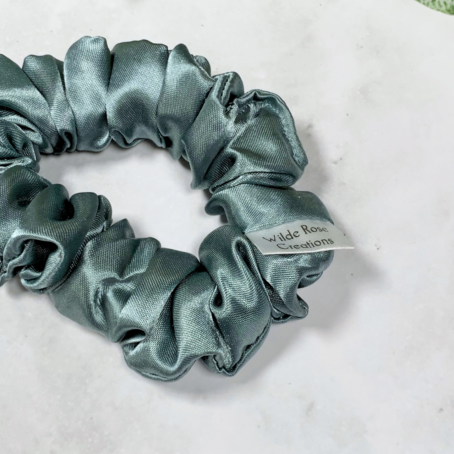 Eucalyptus Satin Petite Scrunchie