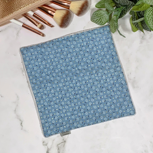 French Blue Floral Face Washer