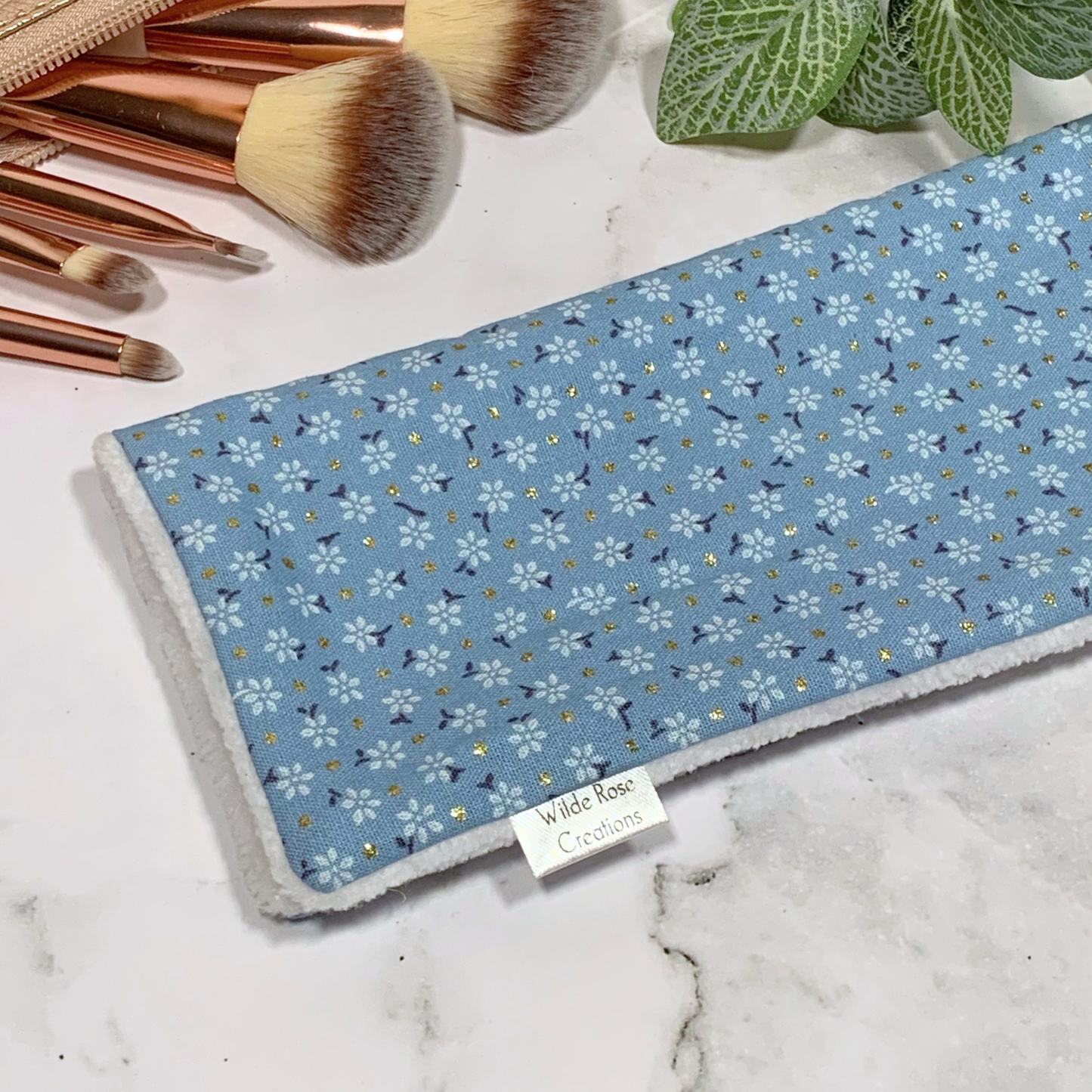 French Blue Floral Face Washer