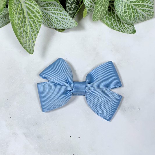 French Blue Small Bow Hair Clip