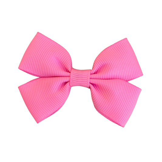 Geranium Pink Double Bow Hair Clip