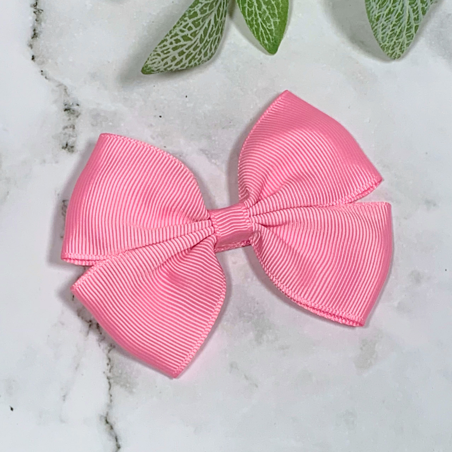 Geranium Pink Medium Bow Hair Clip
