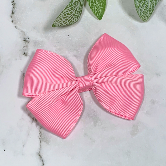 Geranium Pink Medium Bow Hair Clip