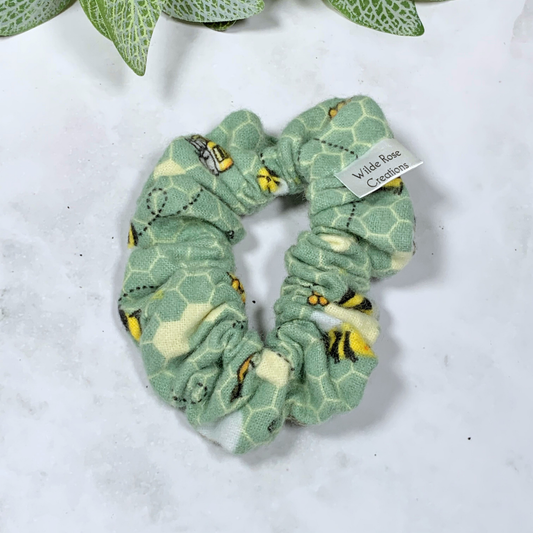 Green Bee Petite Scrunchie