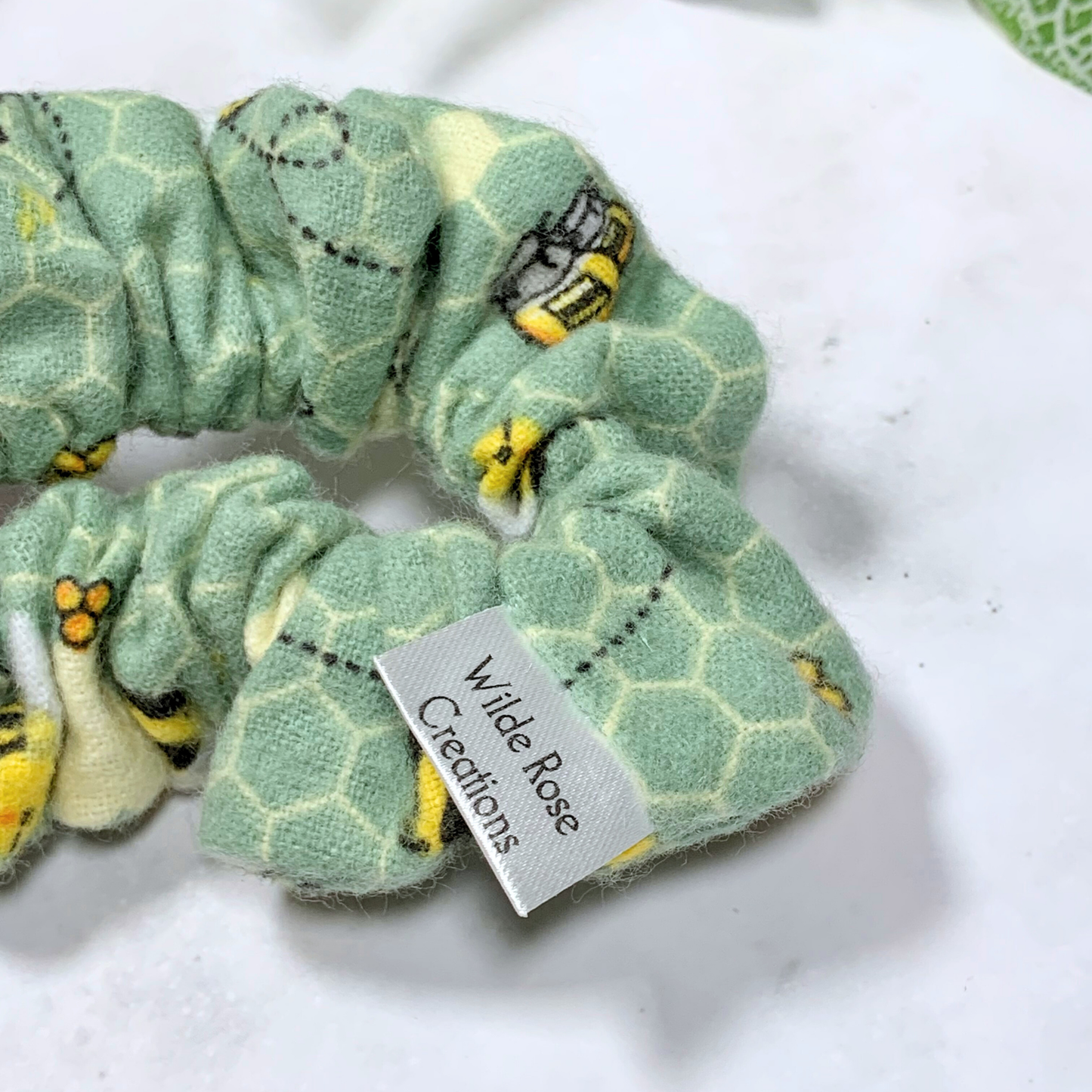 Green Bee Petite Scrunchie