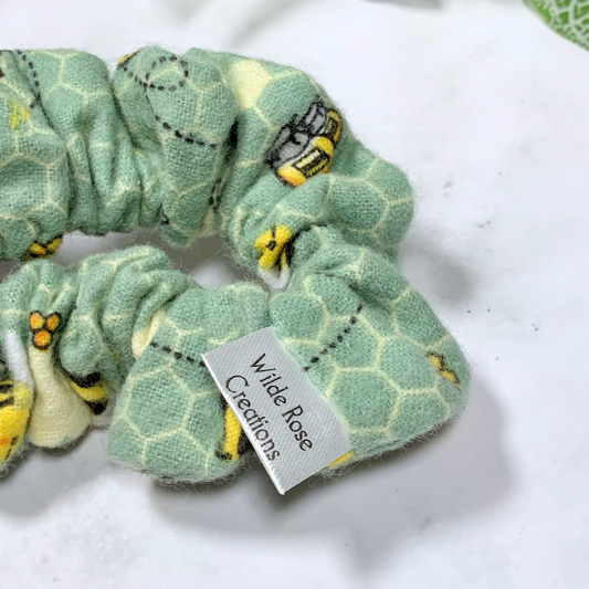 Green Bee Petite Scrunchie