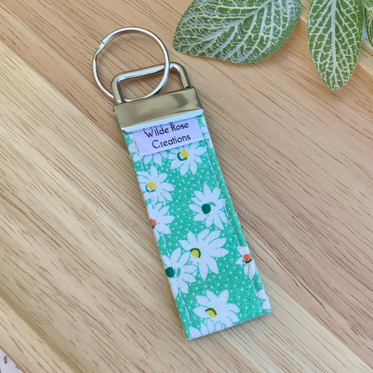 Green Daisy Keyring