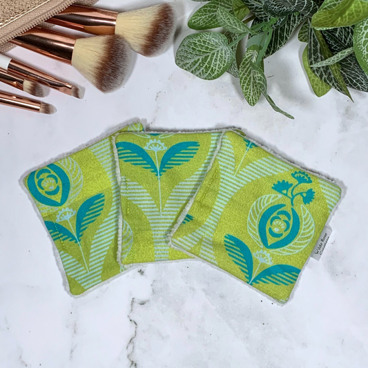 Green Retro Makeup Wipes 3pk