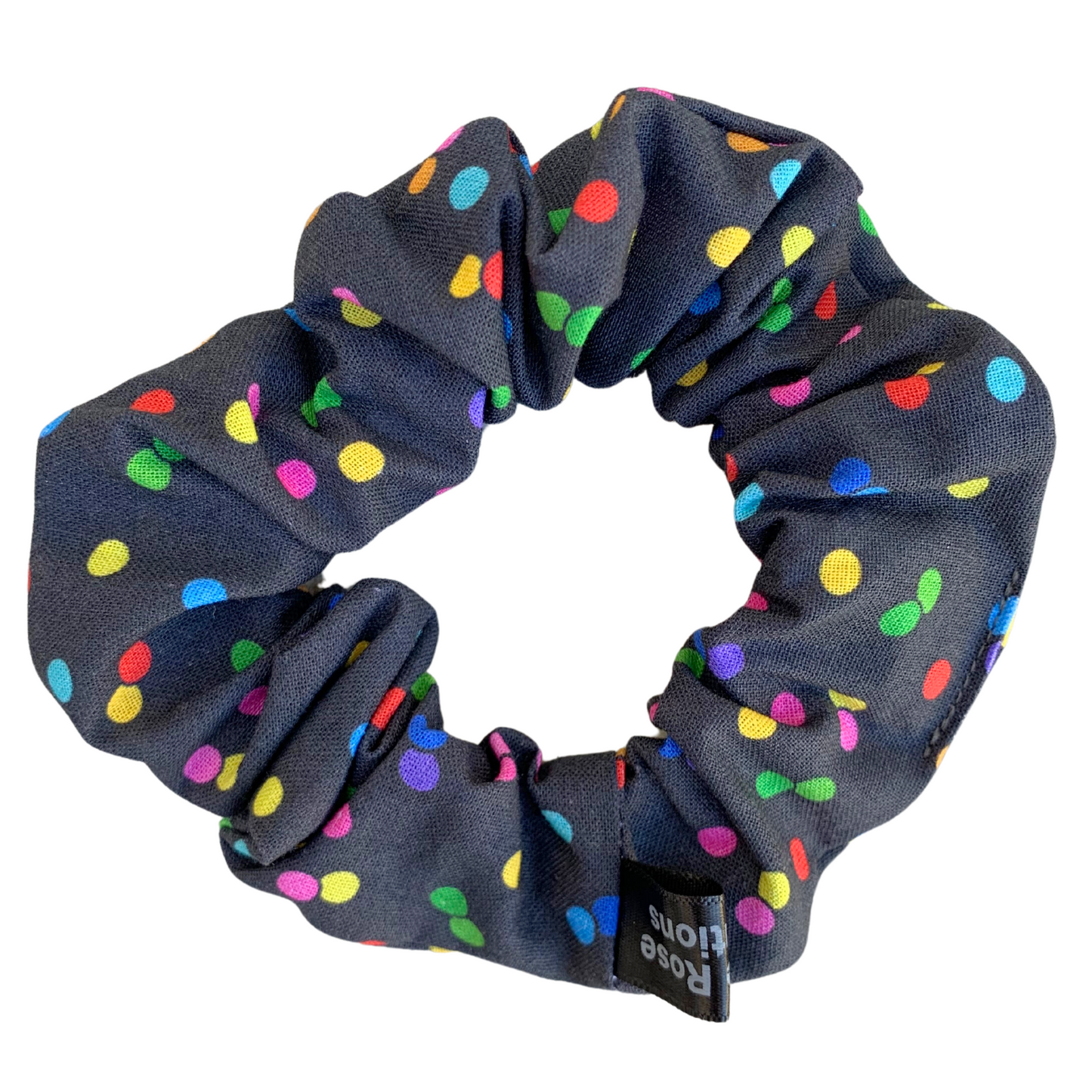 Grey Spots Scrunchie