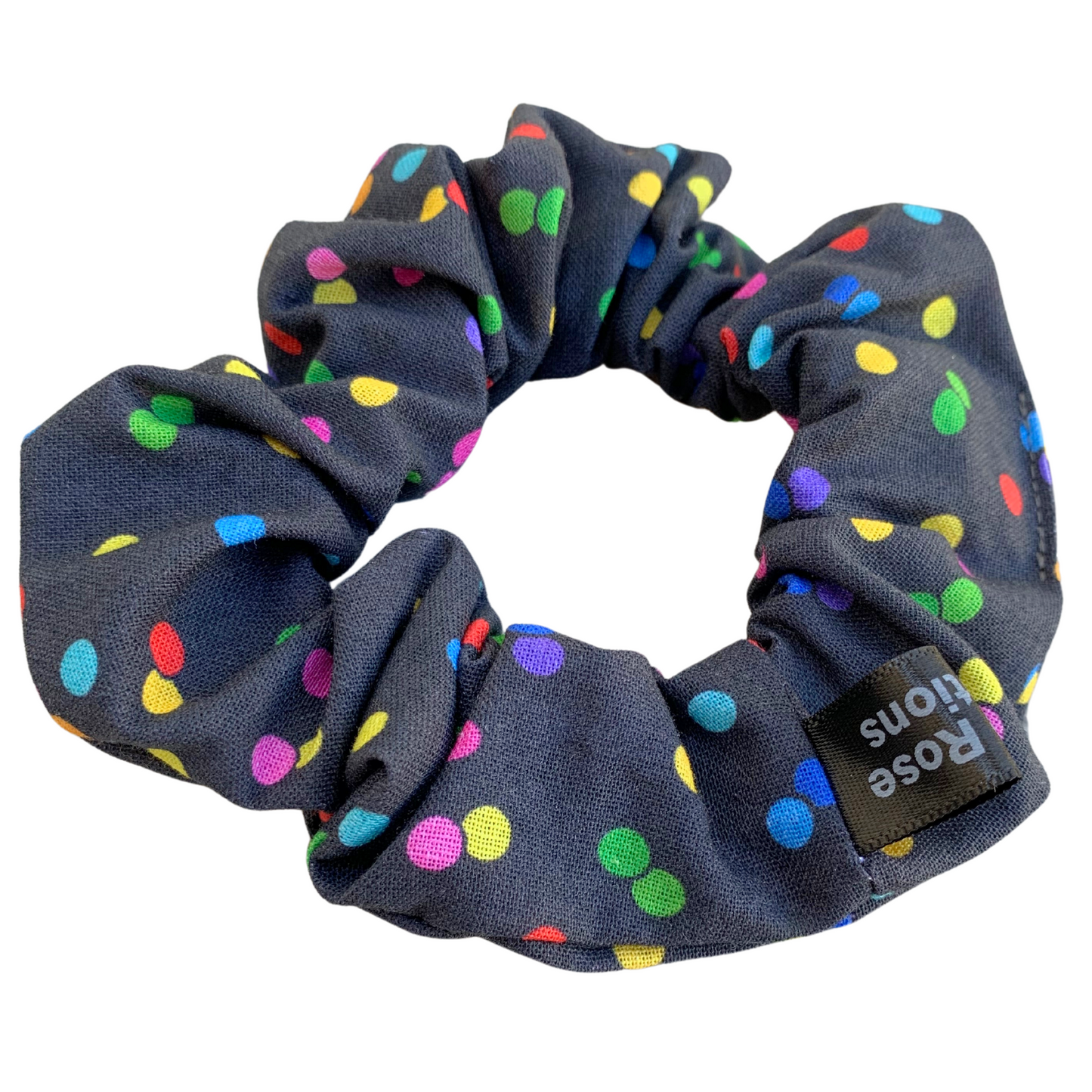 Grey Spots Scrunchie