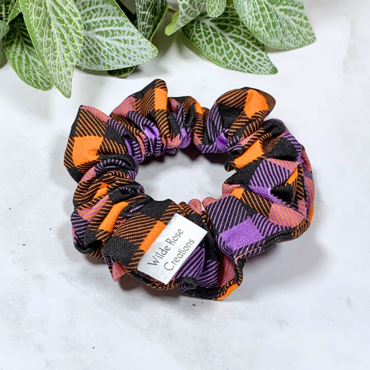 Halloween Check Petite Scrunchie