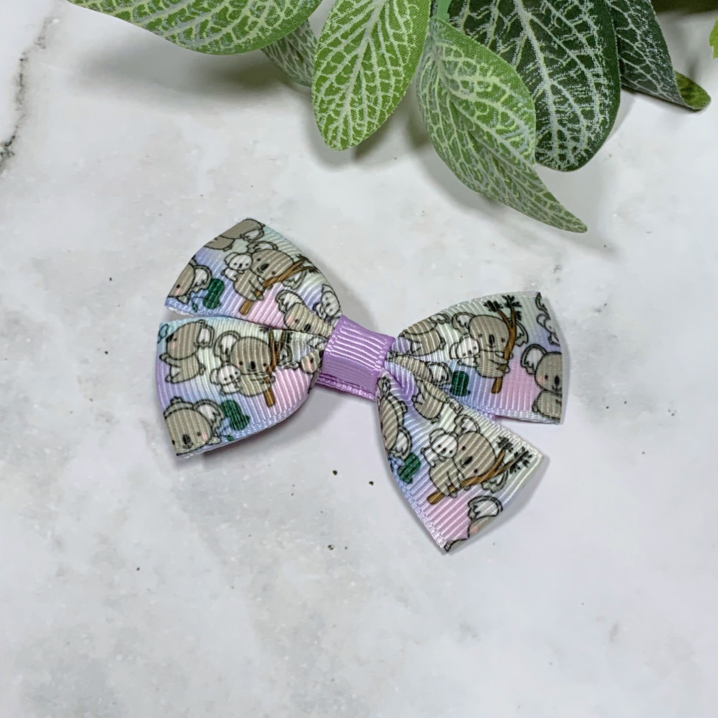 Koala Small Bow Hair Clip