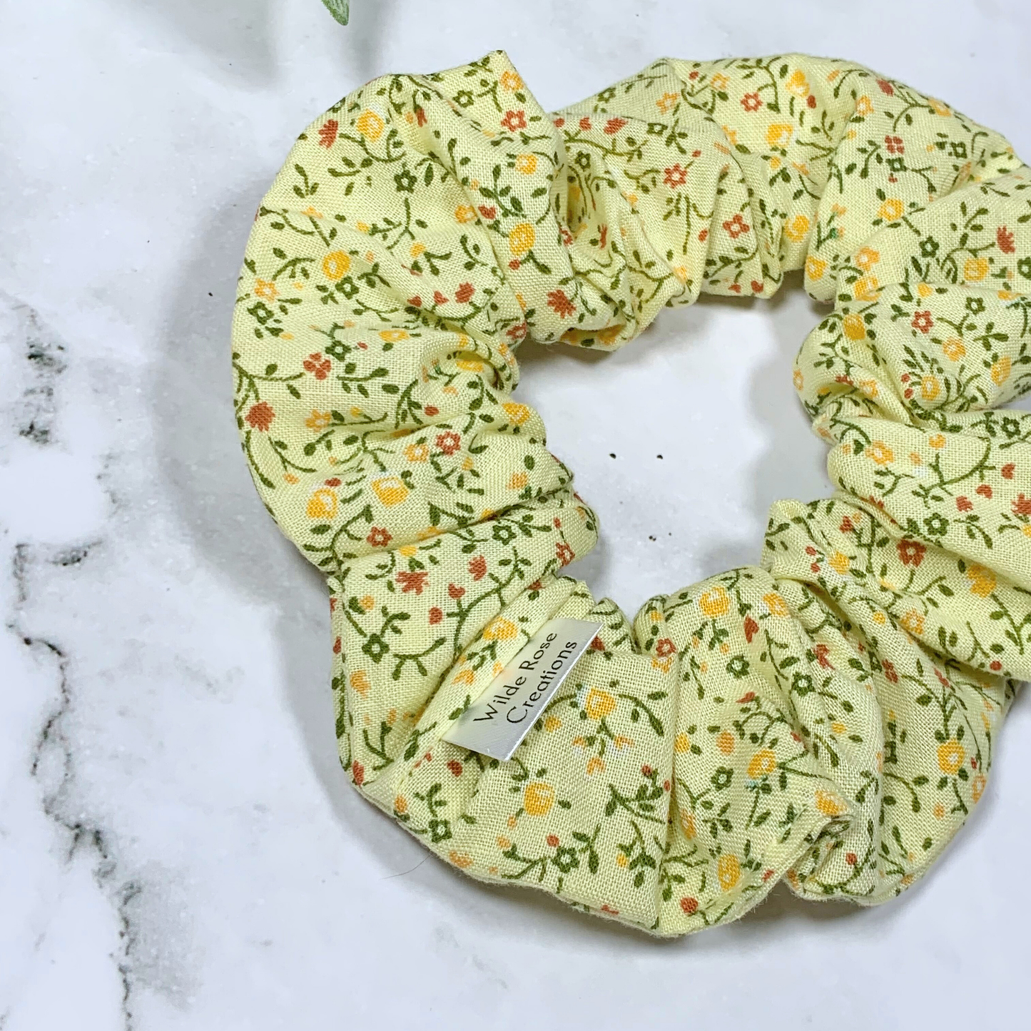 Lemon Floral Regular Scrunchie