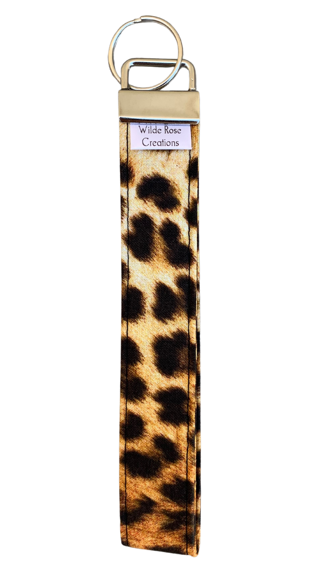 Leopard Print Wristlet Keychain