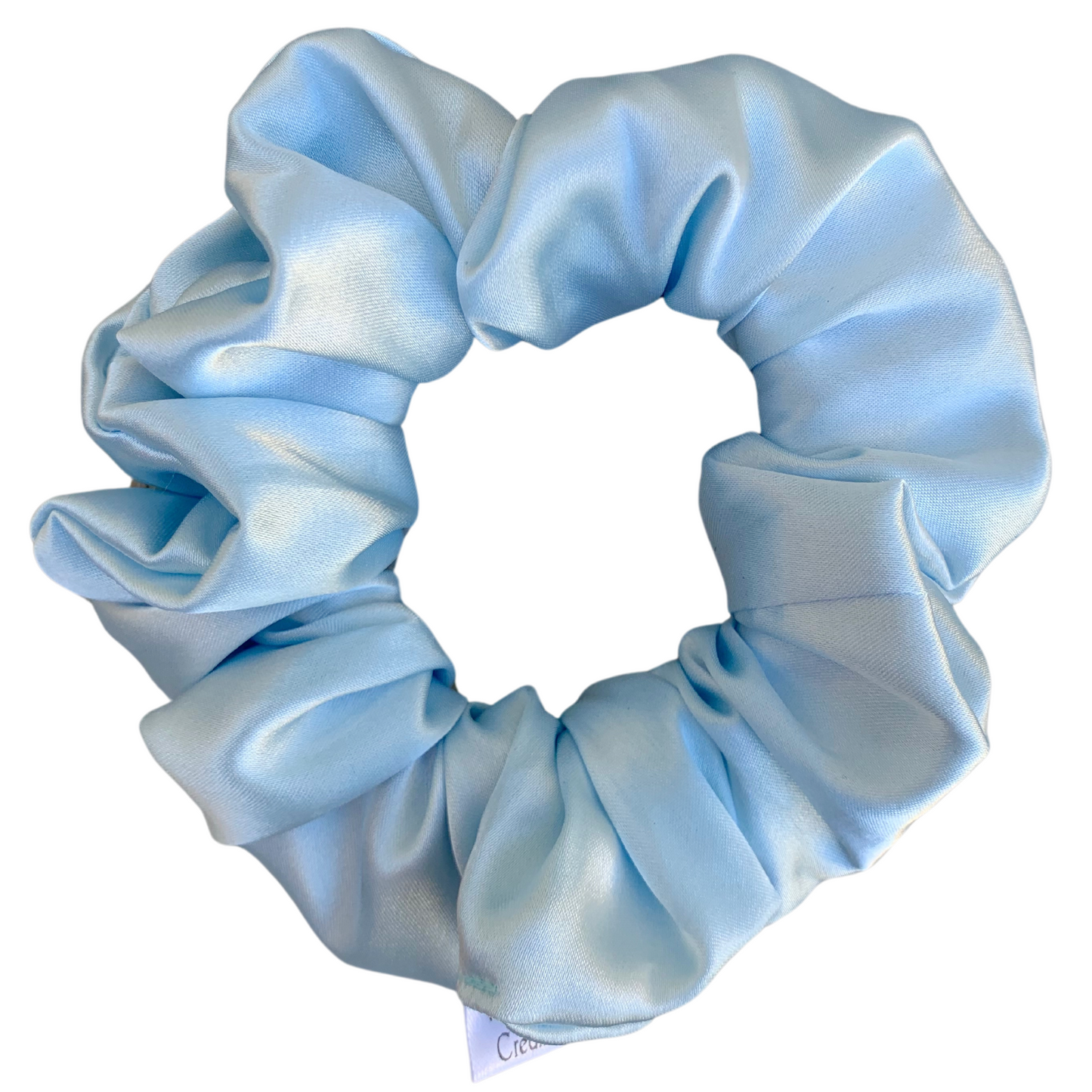 Light Blue Satin Scrunchie