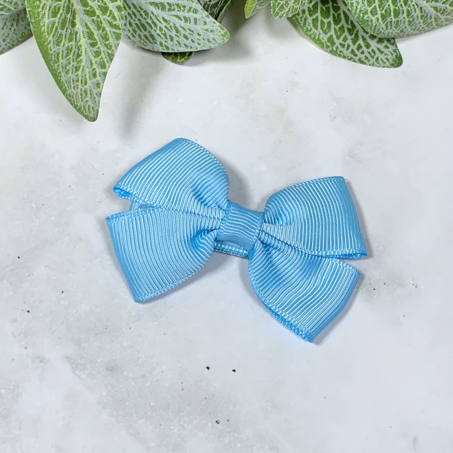 Light Blue Small Bow Hair Clip