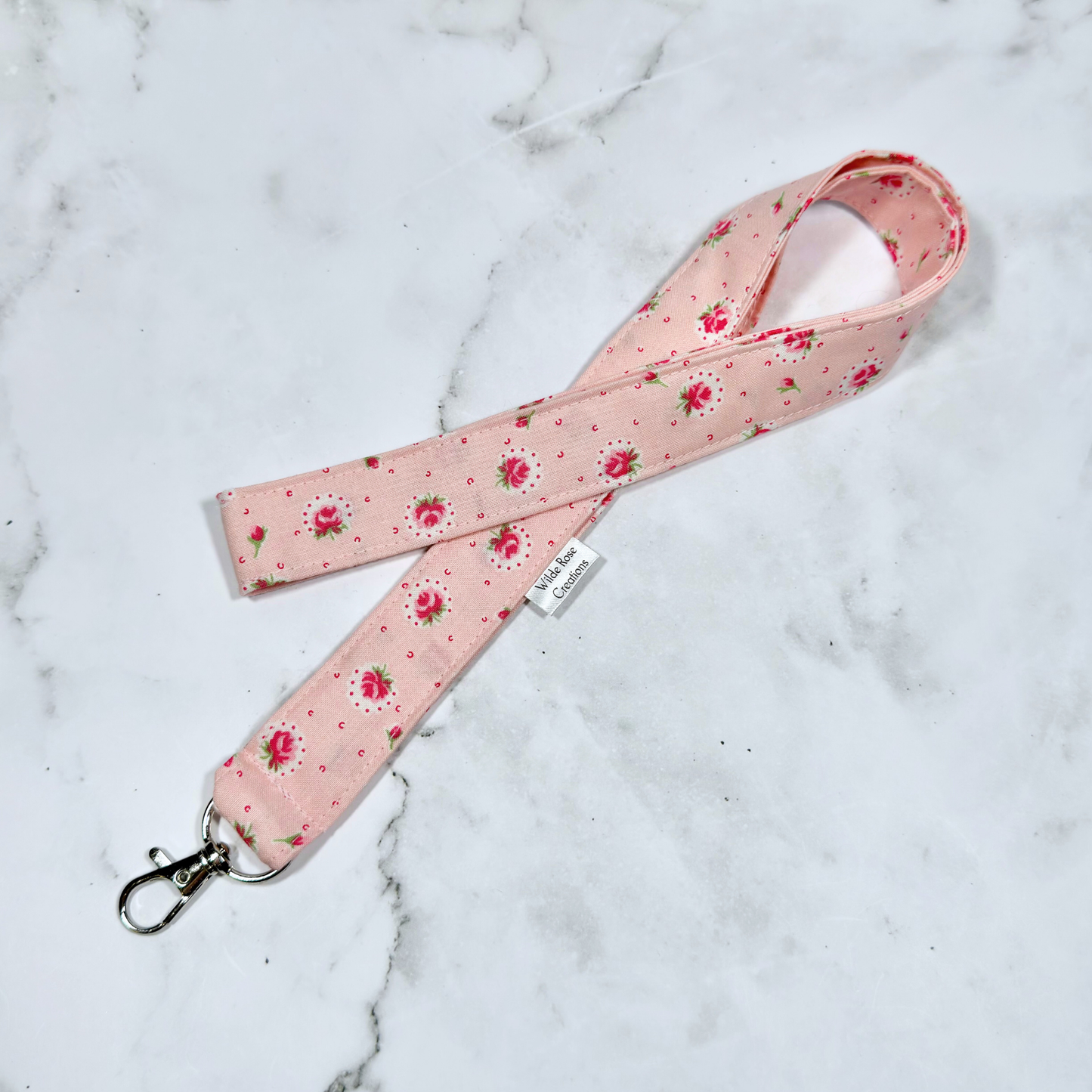 Light Pink Roses Lanyard