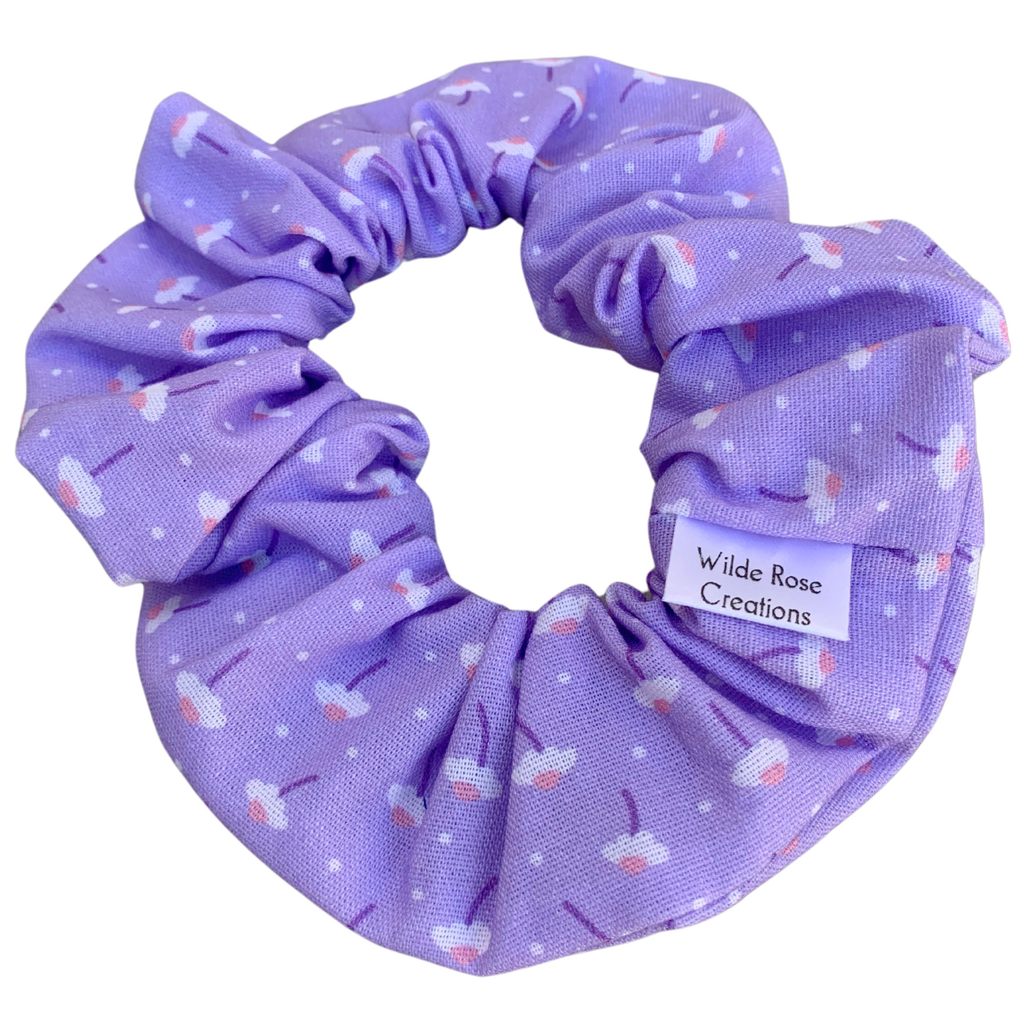 Lilac Daisy Scrunchie