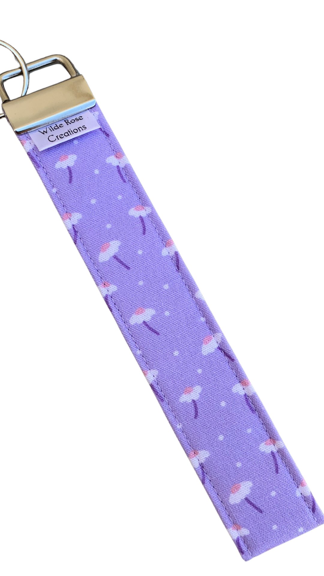 Lilac Daisy Wristlet Keychain