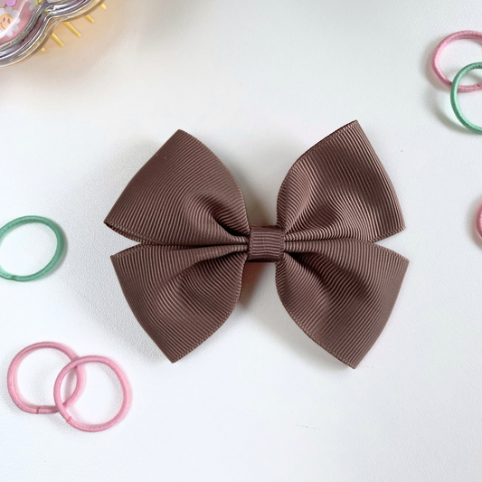 Choc Chip Medium Double Bow Hair Clip