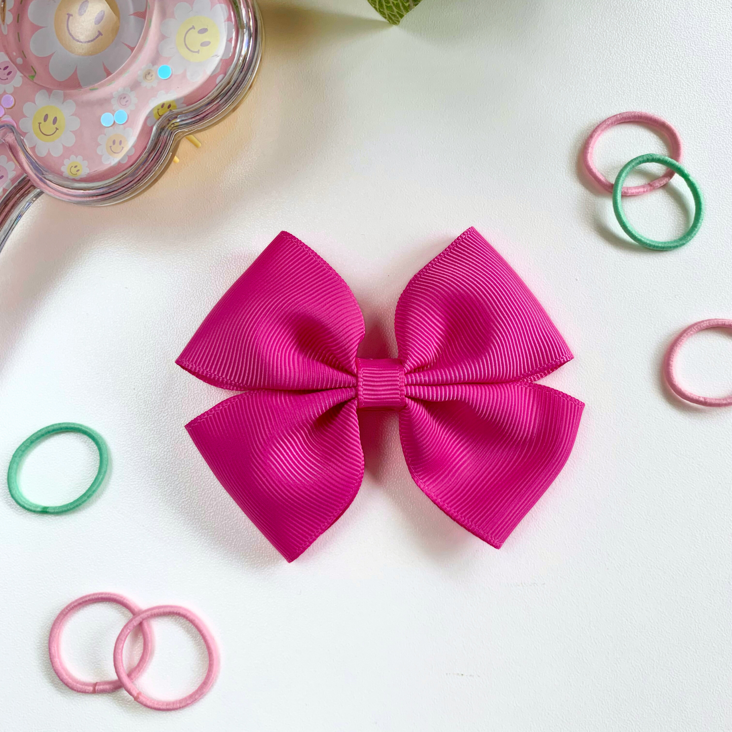 Garden Rose Medium Double Bow Hair Clip