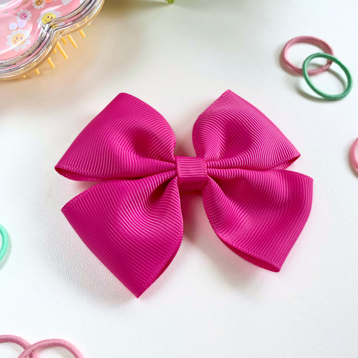 Garden Rose Medium Double Bow Hair Clip