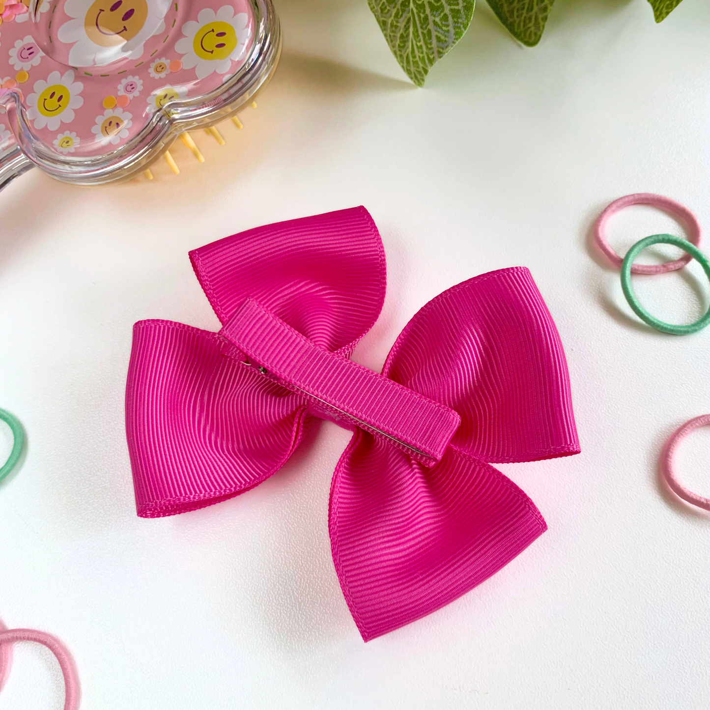 Garden Rose Medium Double Bow Hair Clip