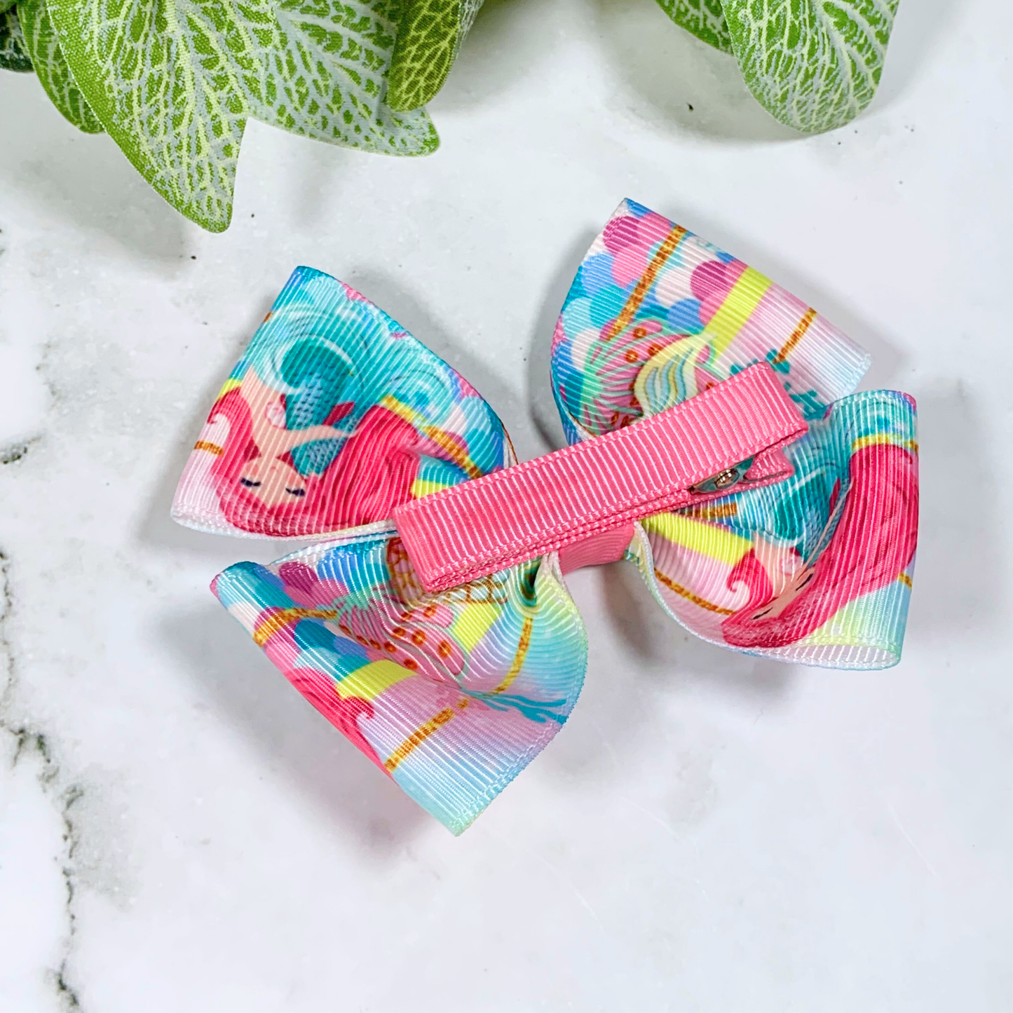Mermaid Medium Bow Hair Clip