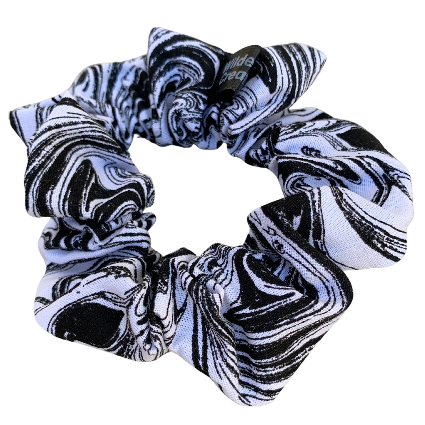 Monochrome Marble Scrunchie