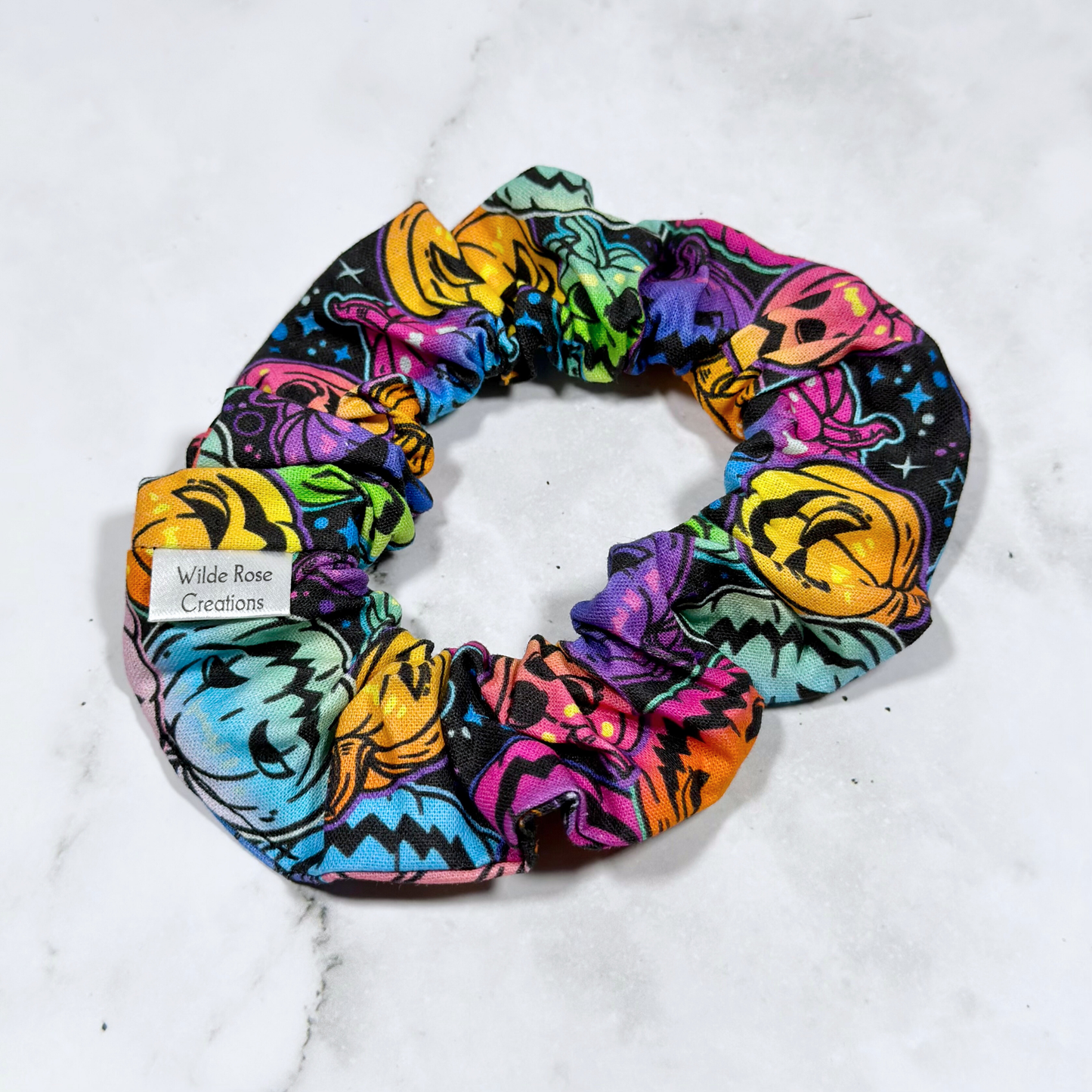 Multicoloured Pumpkins Regular Scrunchie