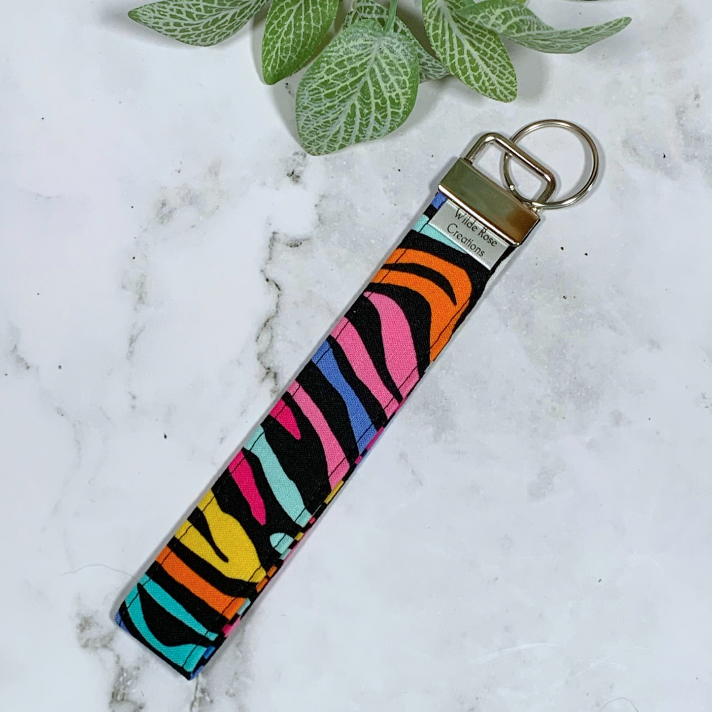 Multicoloured Zebra Print Wristlet