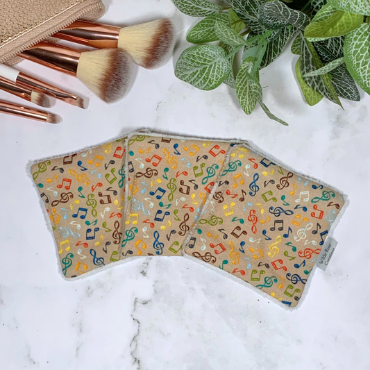 Music Notes Makeup Wipes 3pk