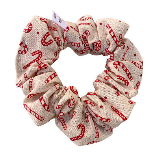 Natural Candy Cane Petite Scrunchie