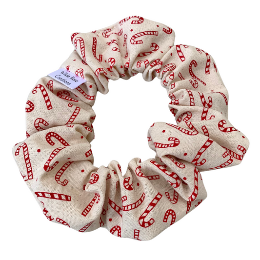 Natural Candy Cane Regular Scrunchie