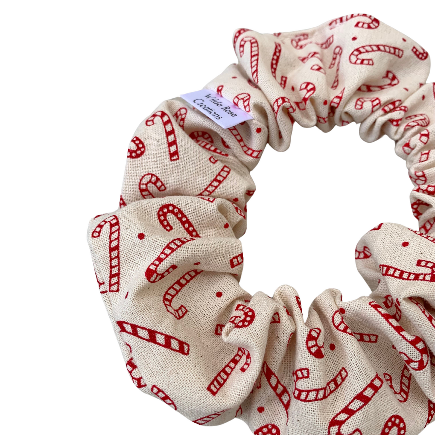 Natural Candy Cane Regular Scrunchie