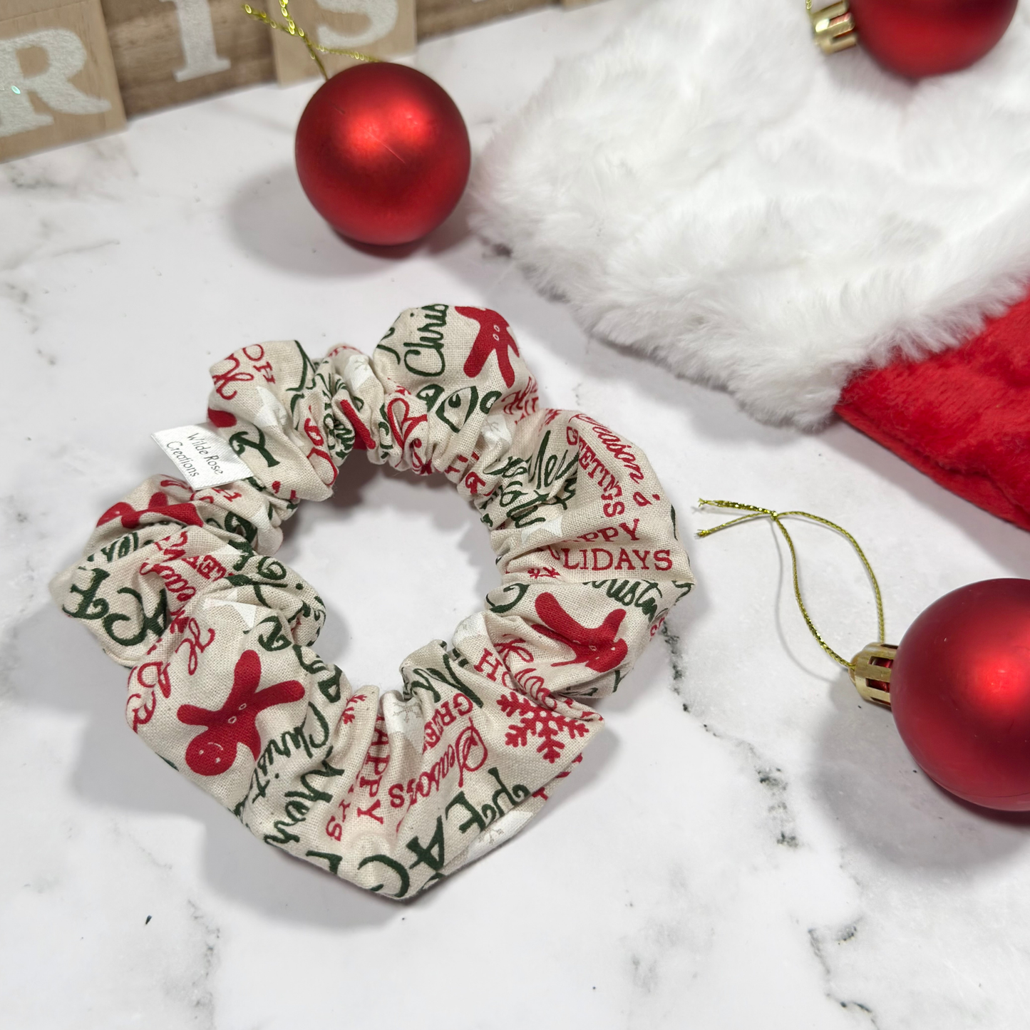 Natural Christmas Regular Scrunchie