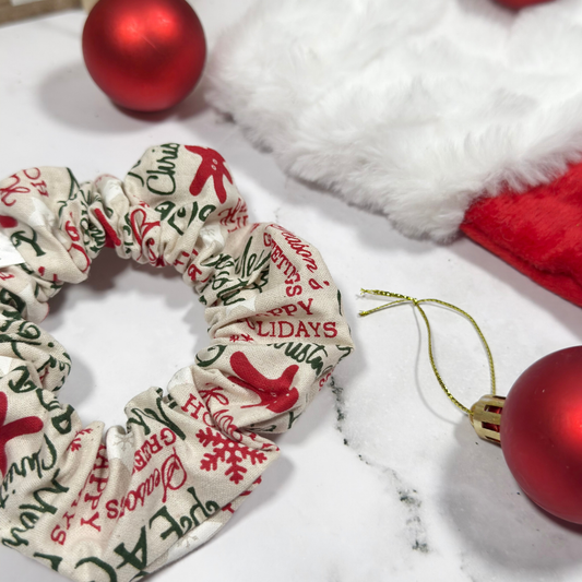 Natural Christmas Regular Scrunchie