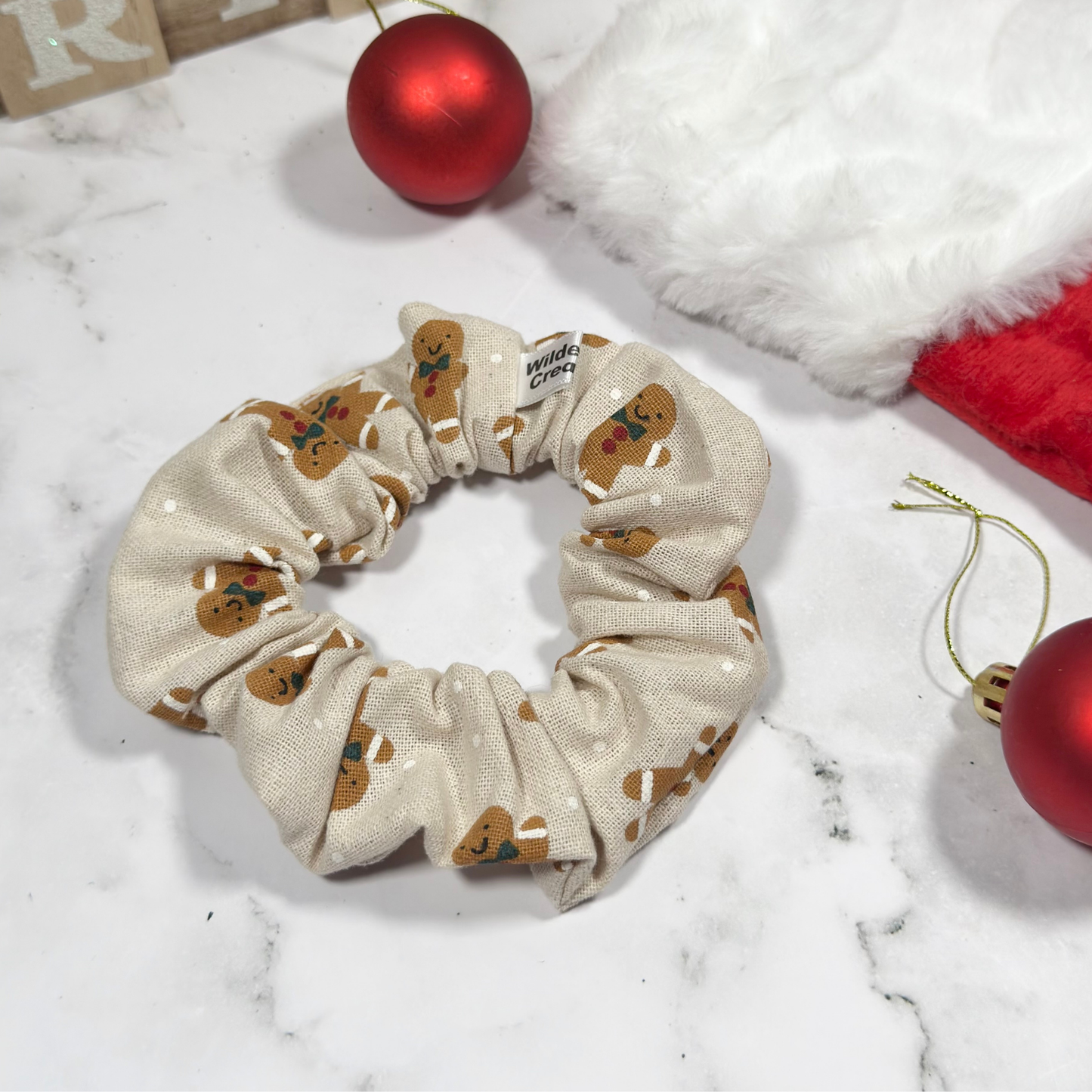 Natural Gingerbread Men Regular Scrunchie