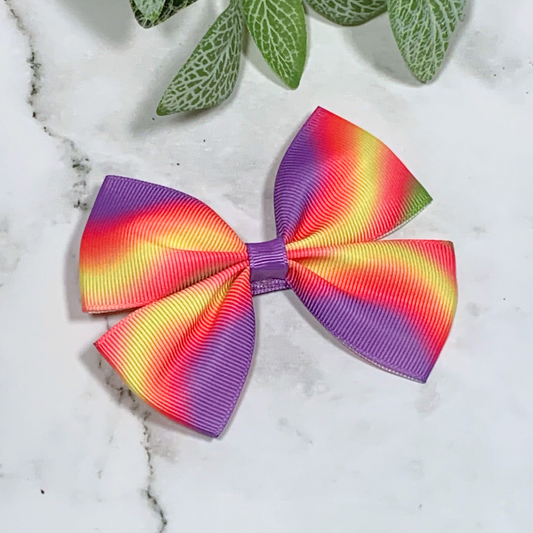 Ombre Medium Bow Hair Clip