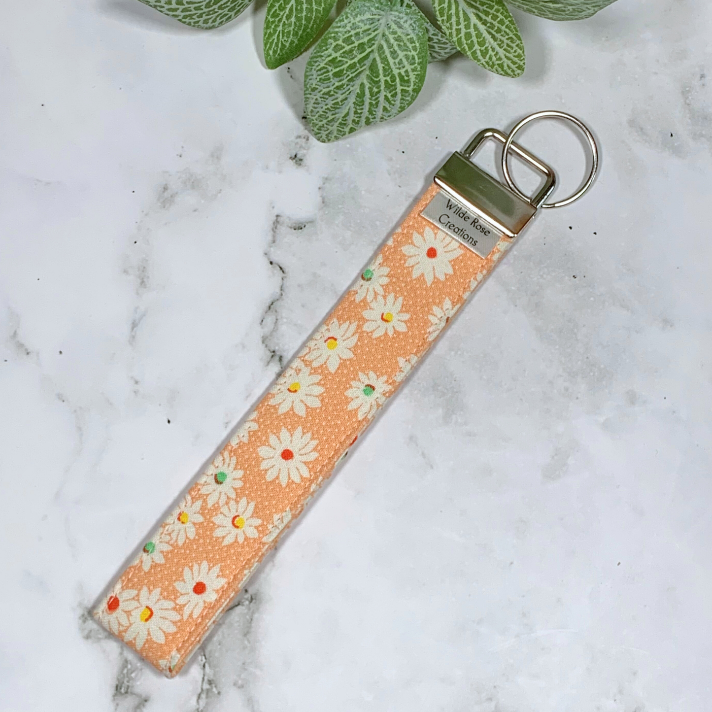 Orange Daisy Wristlet