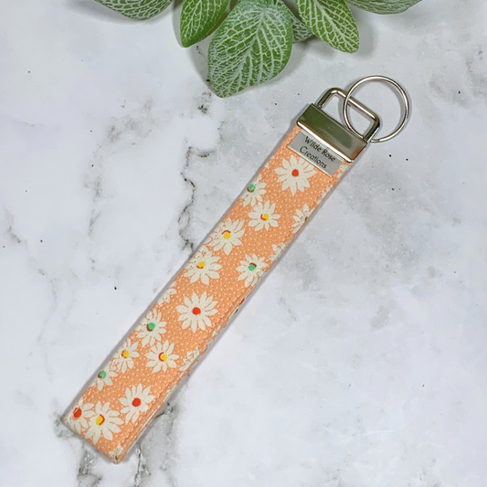 Orange Daisy Wristlet