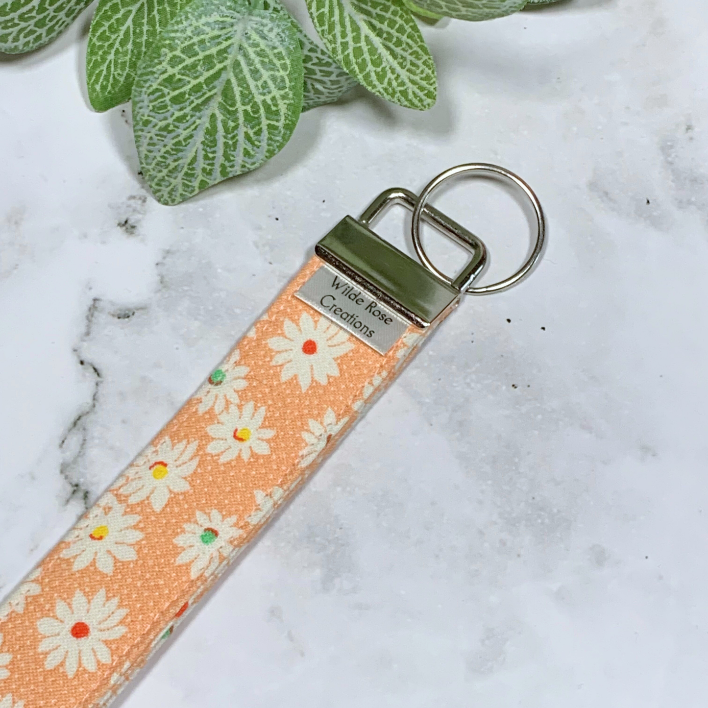 Orange Daisy Wristlet