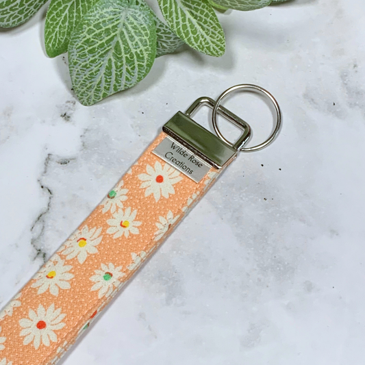 Orange Daisy Wristlet