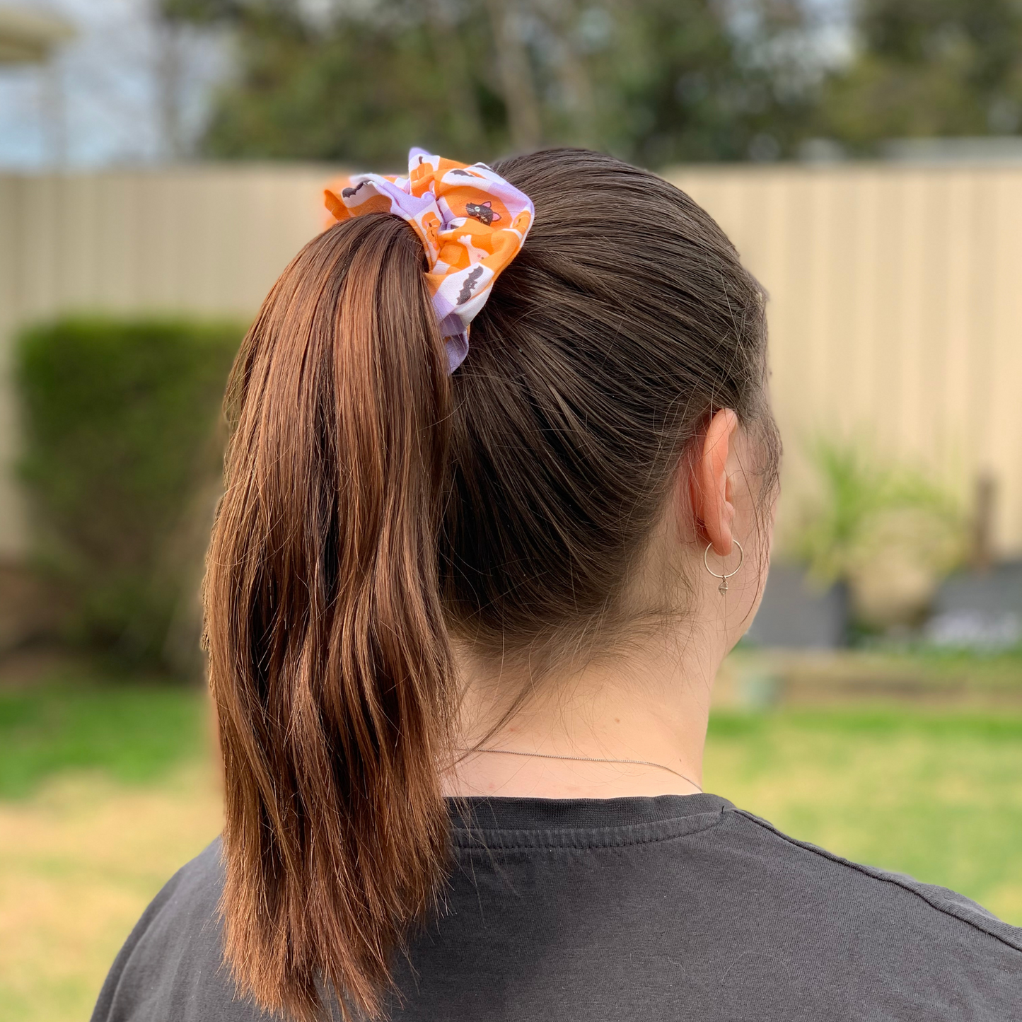 Halloween Check Motifs Scrunchie