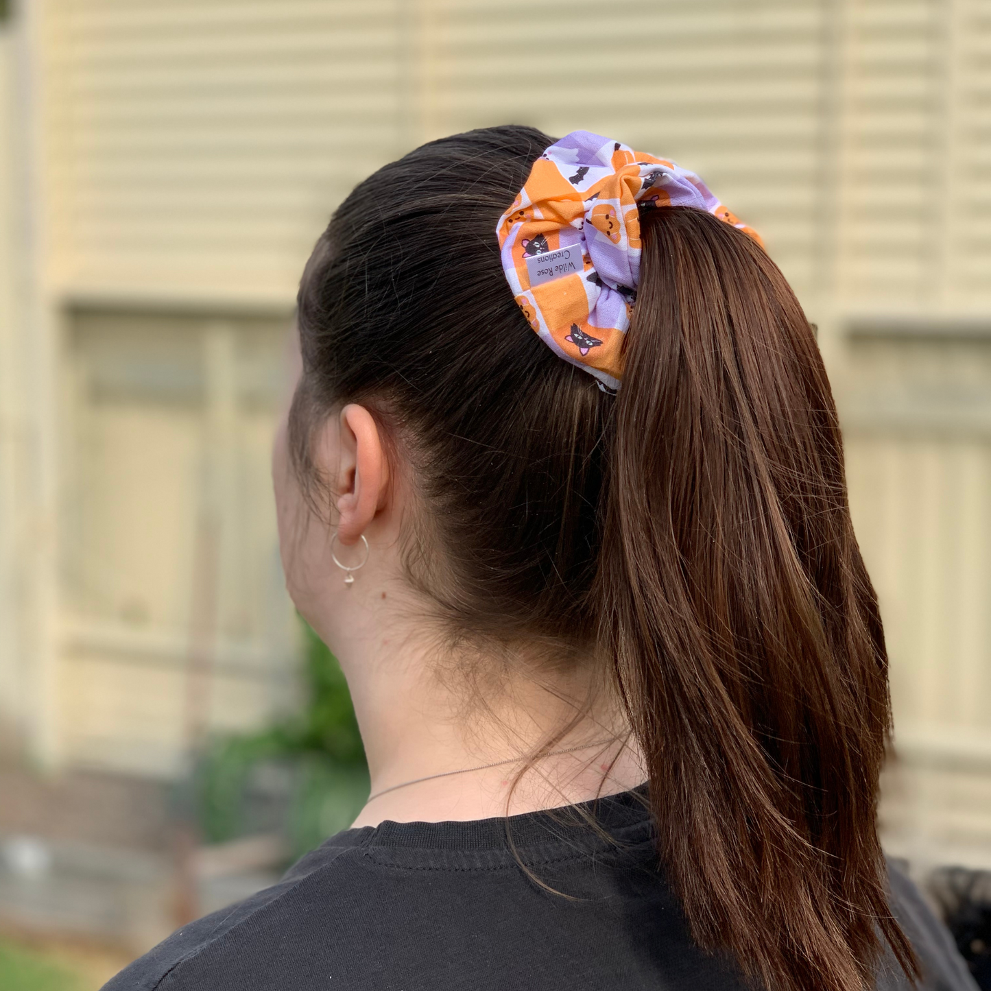 Halloween Check Motifs Scrunchie