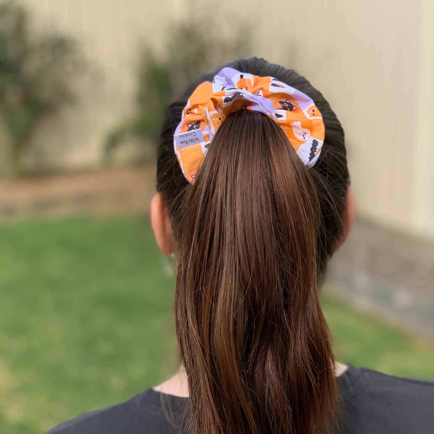 Halloween Check Motifs Scrunchie