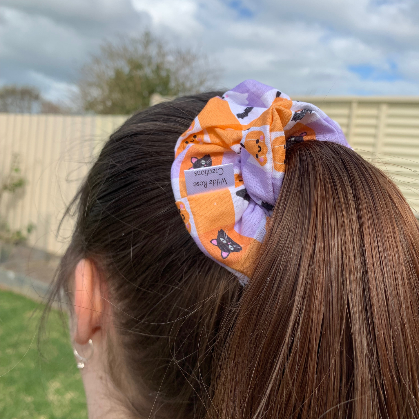 Halloween Check Motifs Scrunchie