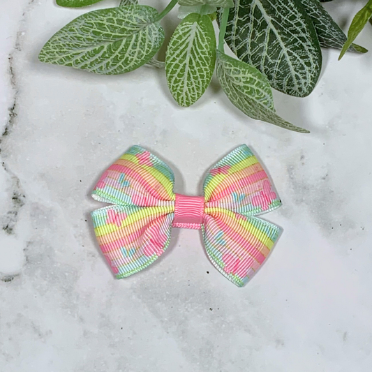 Pastel Butterflies Small Bow Hair Clip