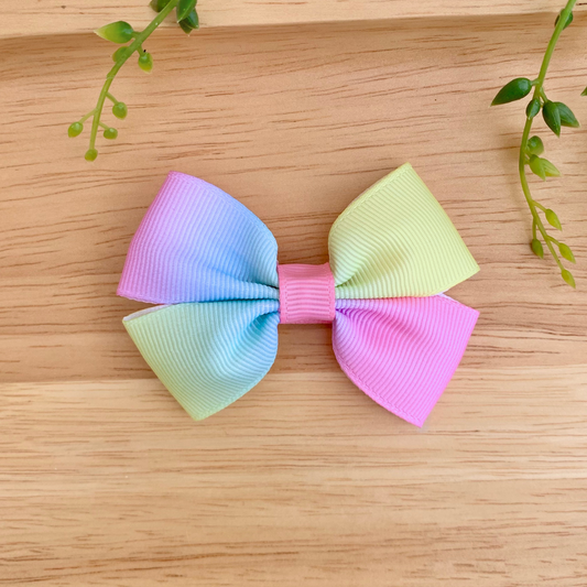 Pastel Ombre Double Bow Hair Clip