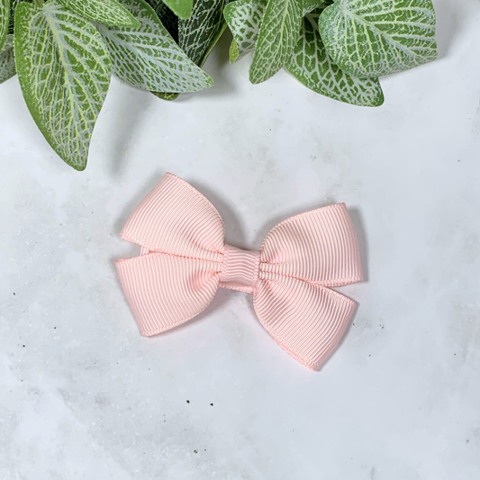 Pastel Pink Small Bow Hair Clip